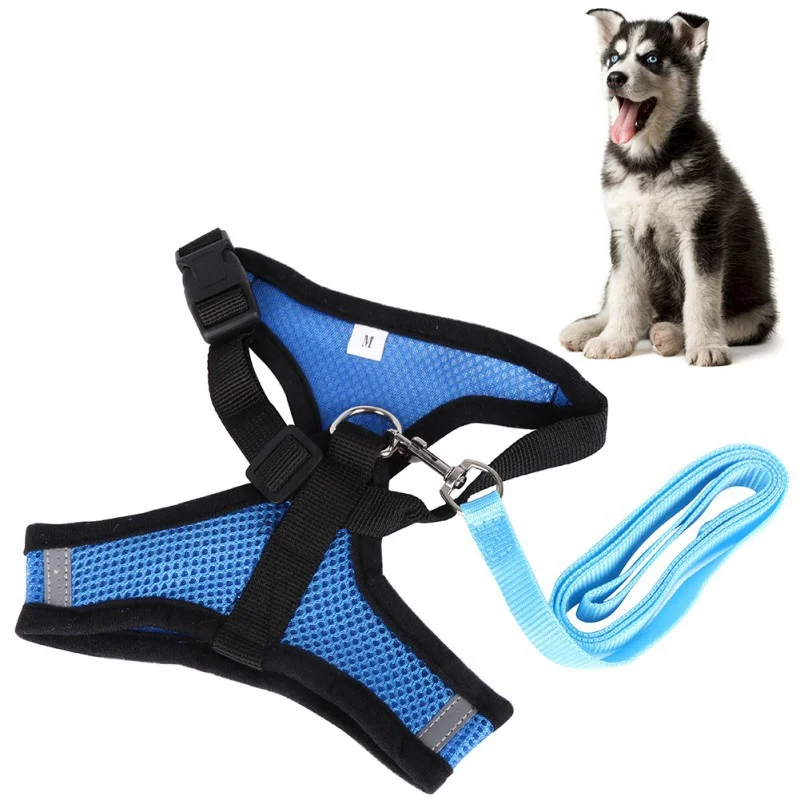 Cat Dog Harness Adjustable Vest Walking Leads Leash For Puppy Dogs Collar Mesh Harness For Small Medium Dog Cat Pet Accessories