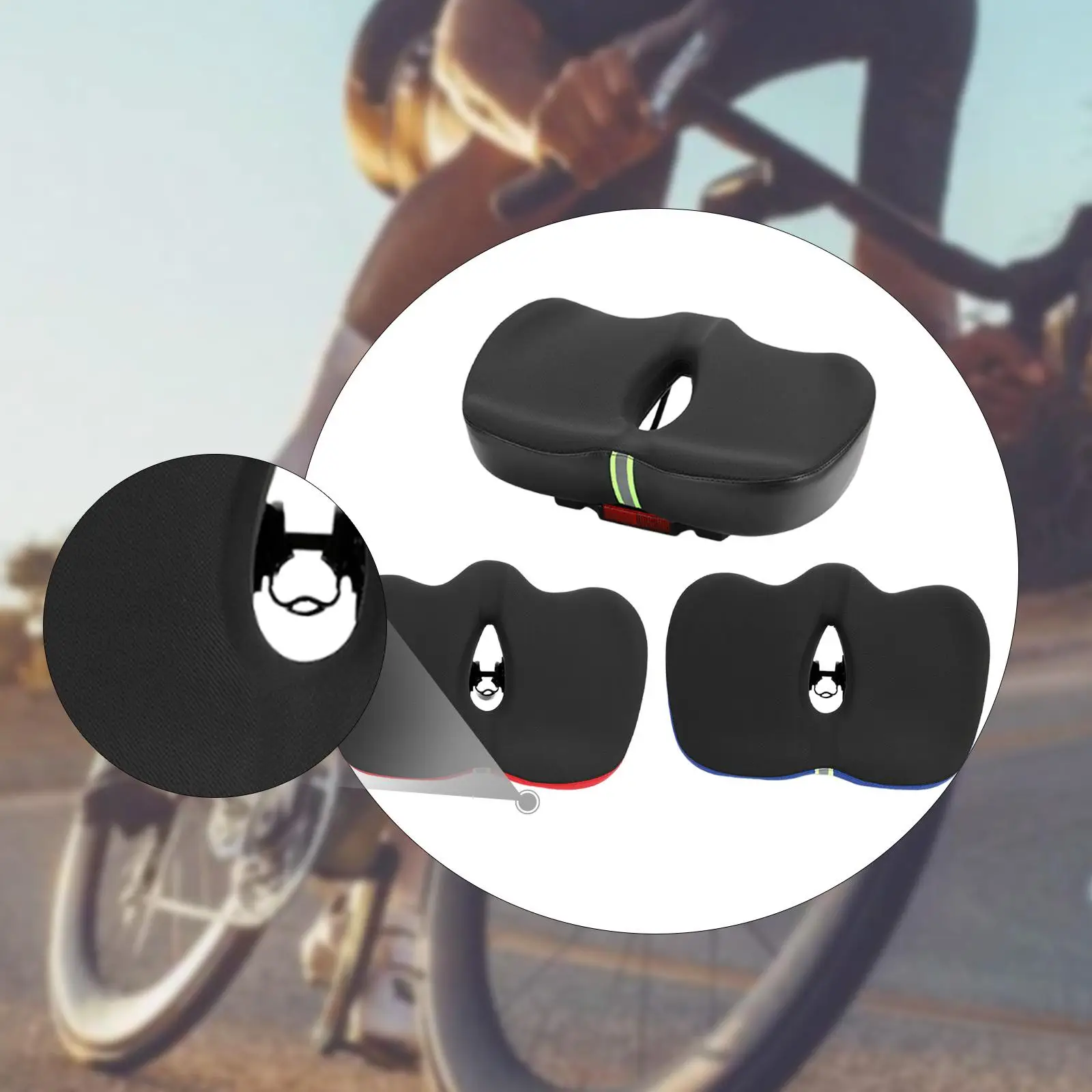 

Bicycle Seat Cycling Cushion Pad Bicycle Saddle Shock Absorption Wide Bike Cushion for Outdoor Indoor Work Travel Leisure