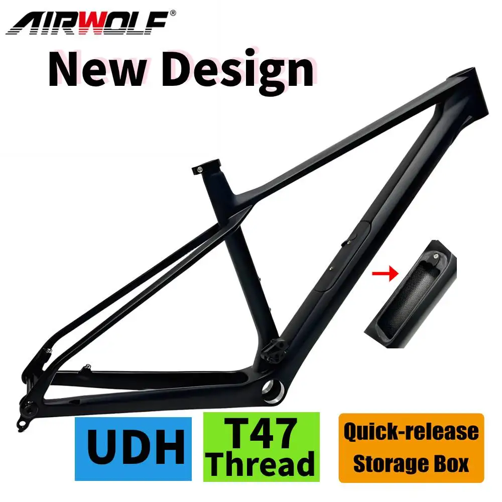 

Airwolf T1100 Полностью карбоновая рама горного велосипеда 148 мм Boost 29er MTB T47 Резьба Рама жесткого горного велосипеда UDH Вешалка