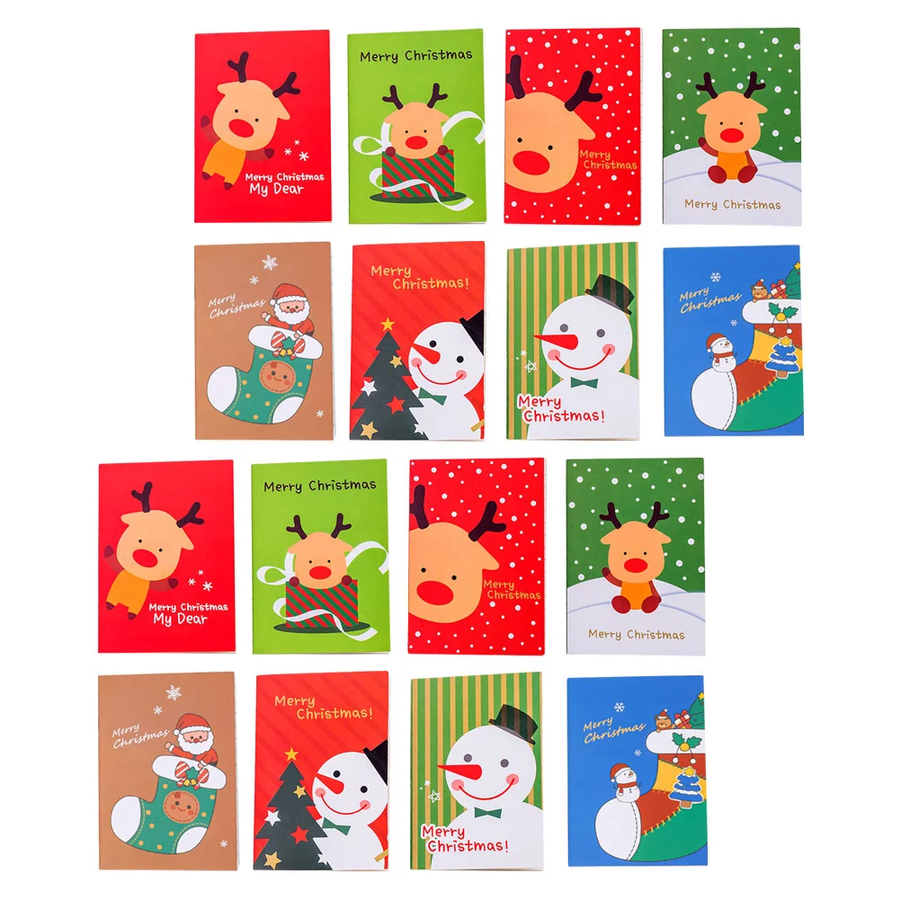 24 Pcs Christmas Pocket Book Student Notepad Writing Notepads Cartoon Portable Paper School