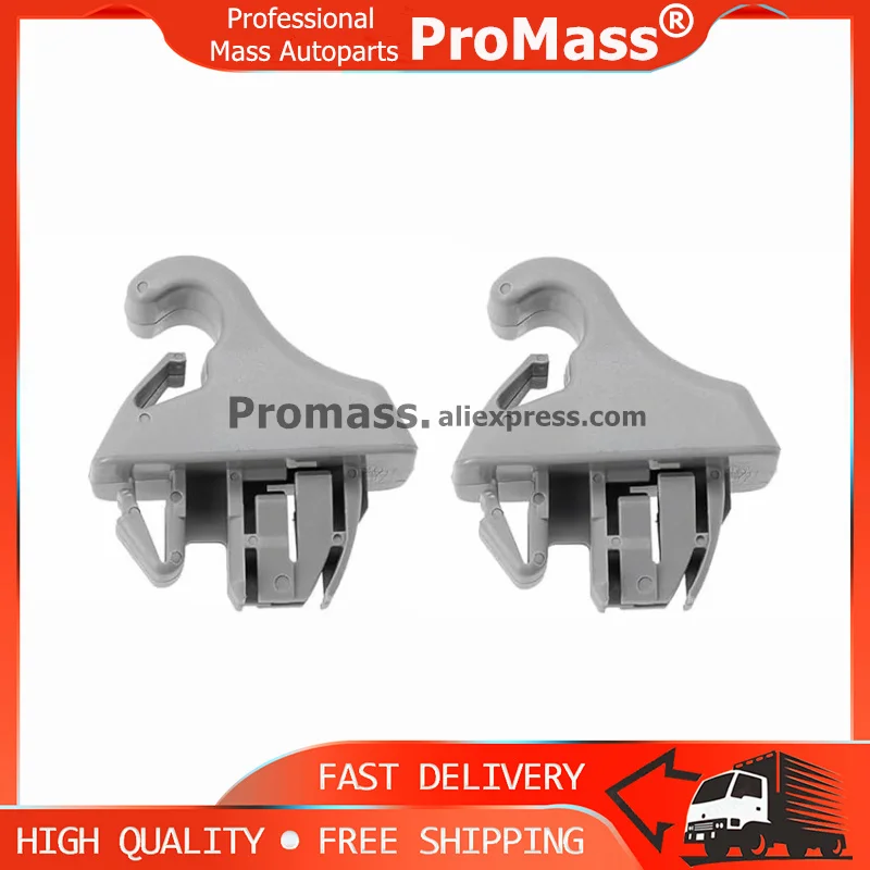 2Pcs Gray Sun Visor Hook Holder Clip for Mitsubishi Montero MK3 Pajero 2000-2006 Sunvisor Hanger Hook MR779704 MR779705