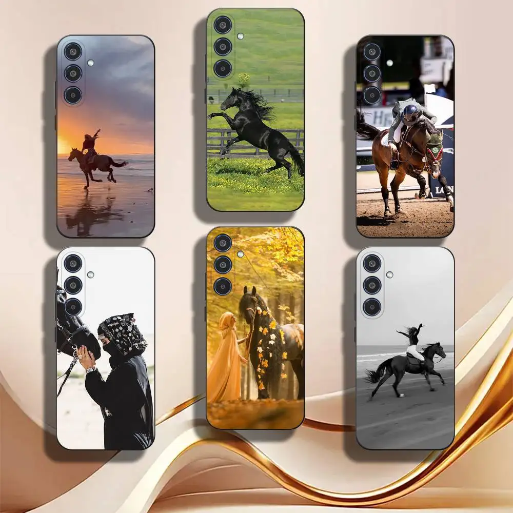 Art G-Galloping Horse Phone Case For Samsung Galaxy A12 13 Note 10Pro 20Ultra A20 21 30 31 40 41 A71 72,Matte Soft Back Cover