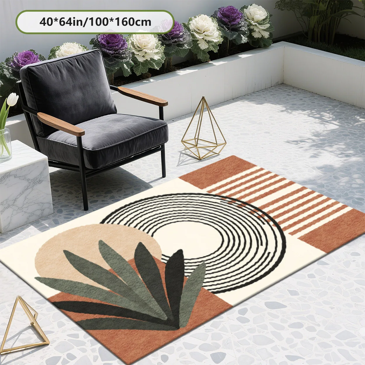 Dywan z abstrakcyjnym geometry – Printed Rug Abstract recenzja i cena