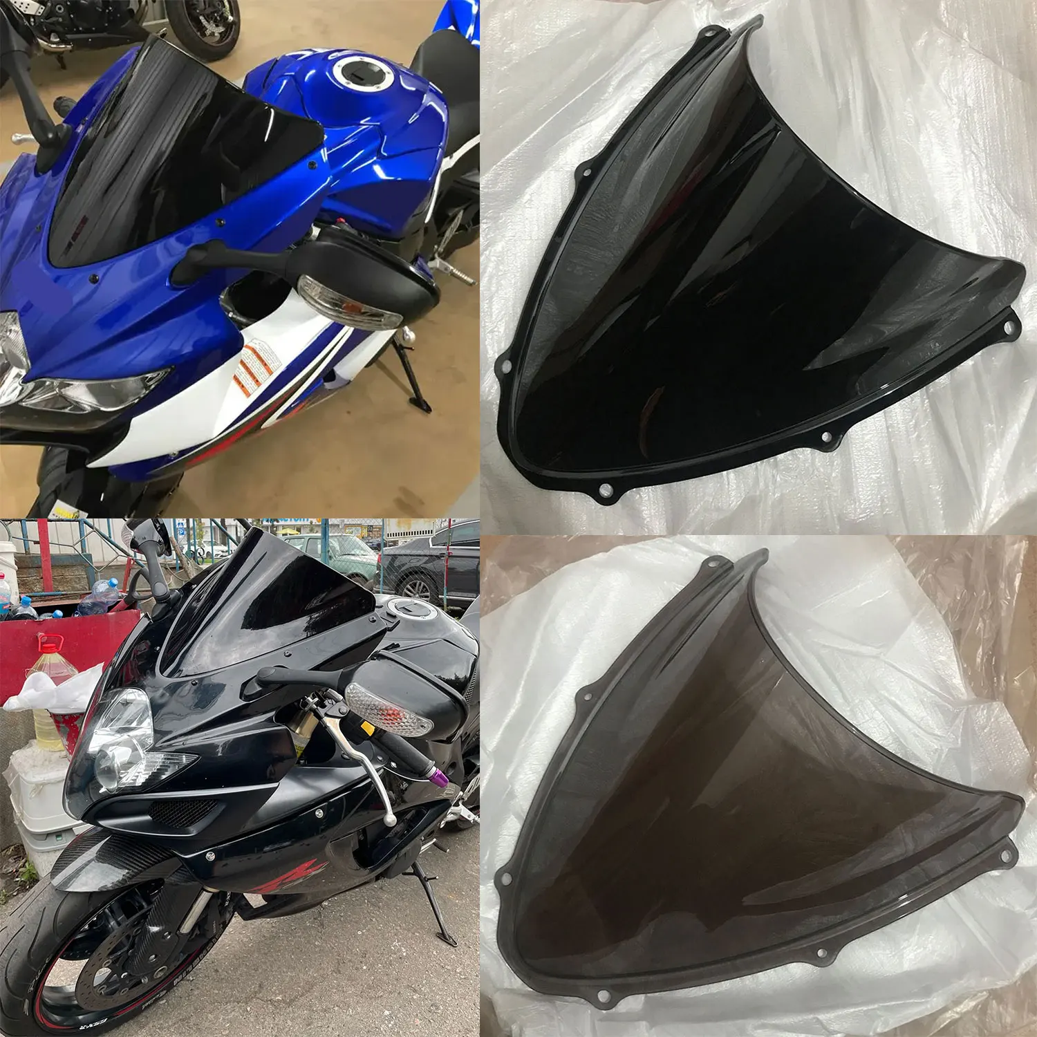 

Fit For Suzuki GSXR 600 K7 GSX-R 750 K6 2006 2007 GSX-R600 GSXR600 Double Bubble Windscreen Screen Windshield Wind Deflectors