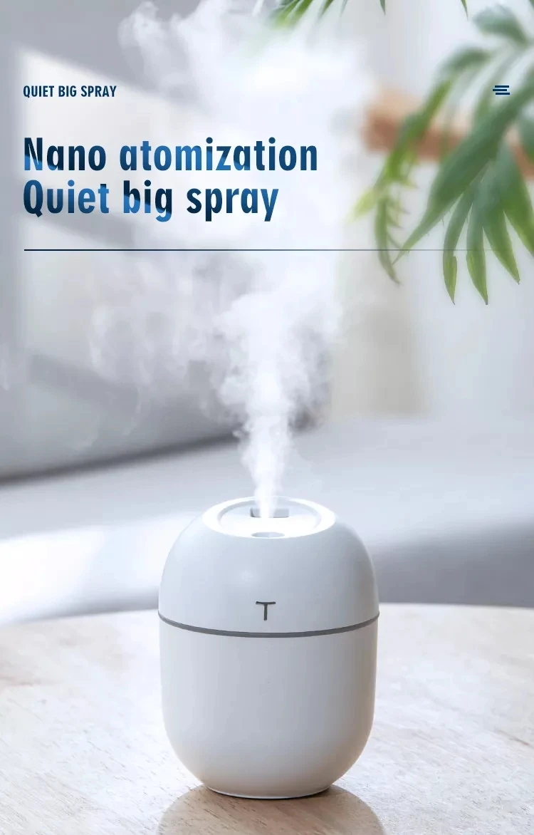 Mini 200ML Air Humidifier Romantic Light USB Essential Oil Diffuser Car Purifier Aroma Anion Mist Maker With LED Lamp