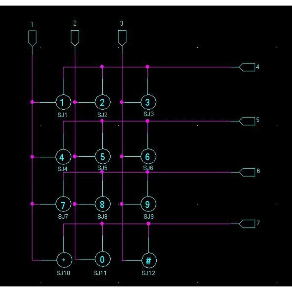 For MATRIX Keyboard Module 4x4 Layout 16-Key Industrial Keypad Compatible with Standard Row Column Scanning Protocols
