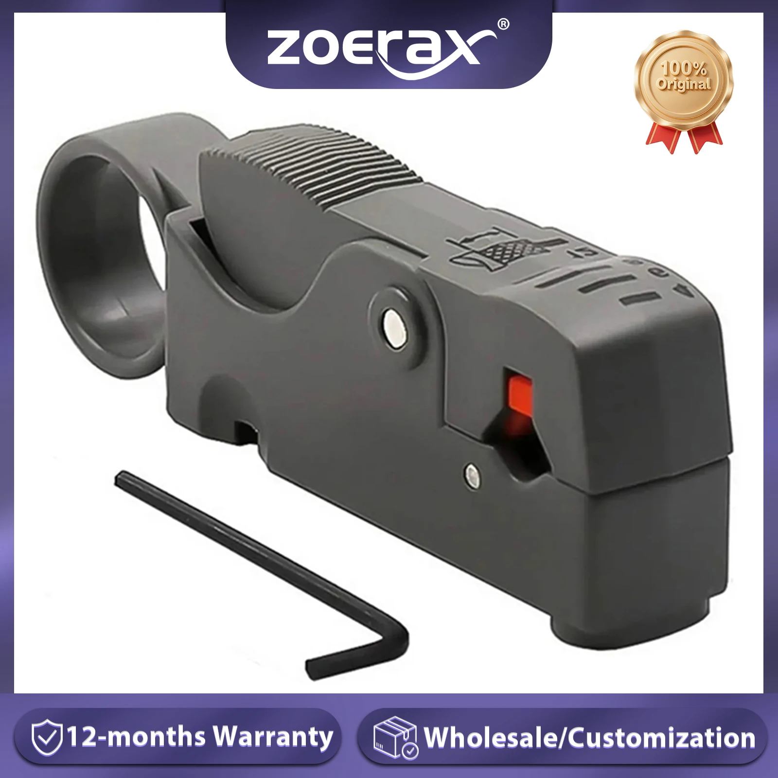 ZoeRax-Alicates pelacables, herramientas Pelacables de decruestación, pelacables de acero inoxidable, punta redonda, aislamiento alemán, eléctrico recto