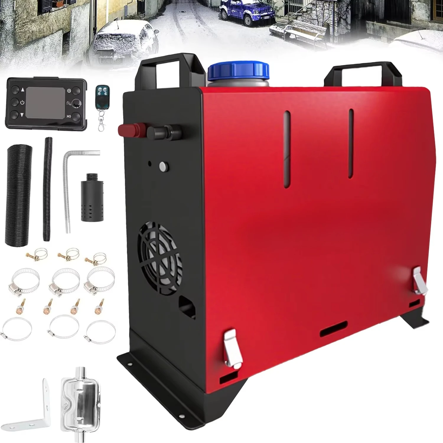 Portable All-in-One Car Heater12v 24v 220v 5kw 8kw Diesel Air Heater For Campervan Tent Motorized Vehicle Home Use