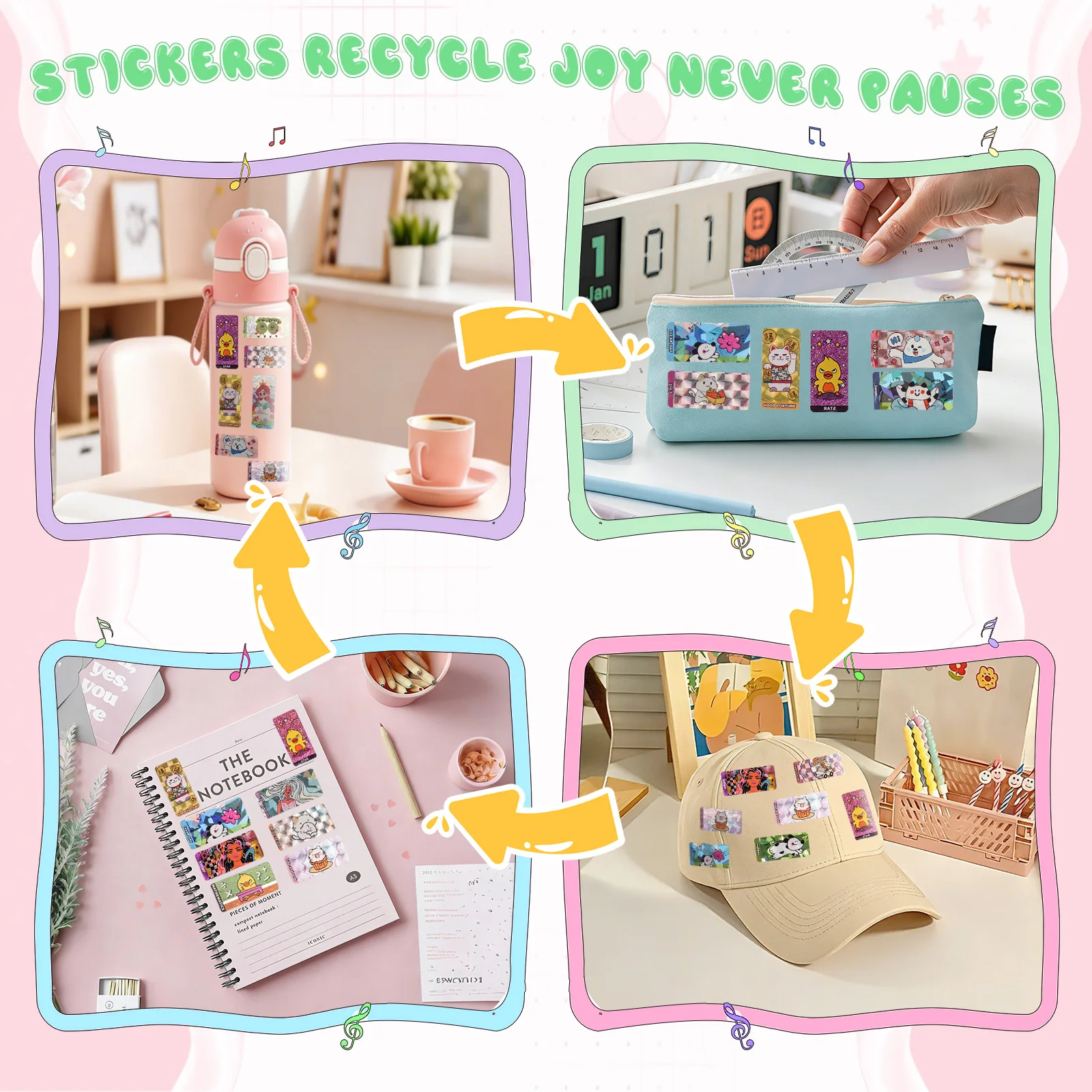 

DIY Sticker Bracelet Making Kit with Collection Book,700 Mini Stickers Reusable Sticky Rolls Birthday Gifts for Kids Ages 6-12