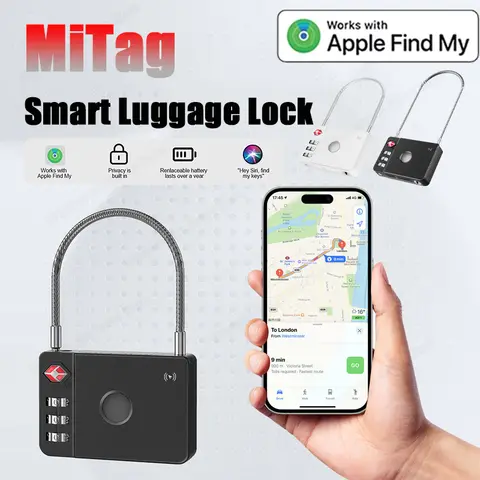 Apple용 MiTag 스마트 분실 방지 추적기 내 Bluetooth GPS 로케이터 찾기 이상적인 MFi 인증 가방 지갑 여행용 일상 사용