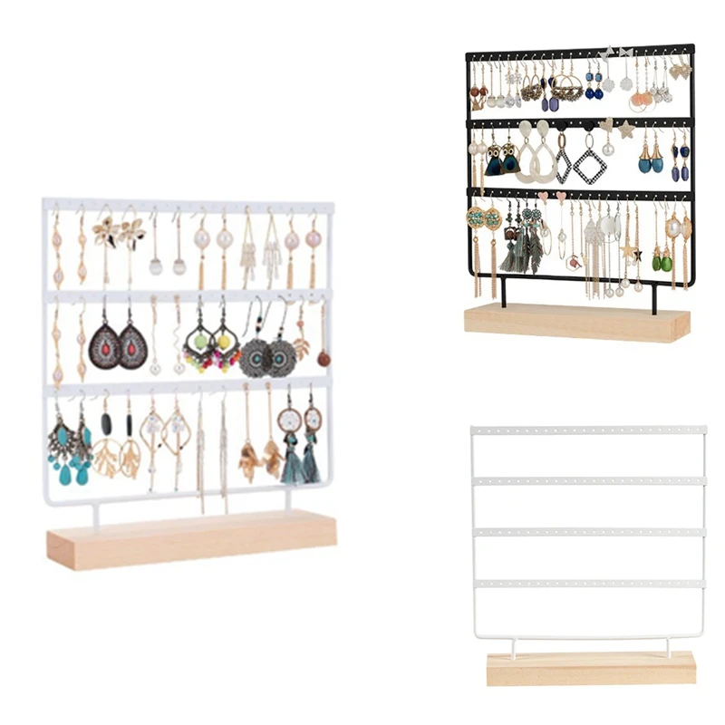 Стеллаж для хранения сережек, подставка для демонстрации ювелирных изделий, подставка для сережек, ожерелий, колец, подставка для ювелирных изделий, легкая в установке и использовании