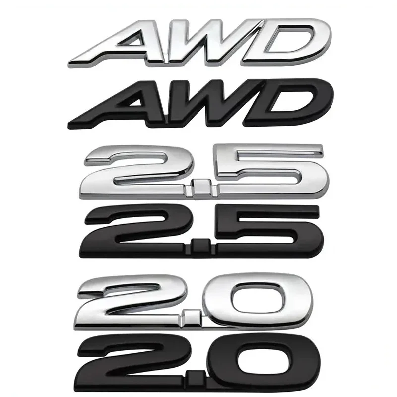 3D Metal AWD 2.0 2.5 Car Styling Rear Trunk Emblem Badge Decal Stickers For Mazda 3 2 5 Atenza Axela CX-5 MX-5 MX-30 CX-9 CX5