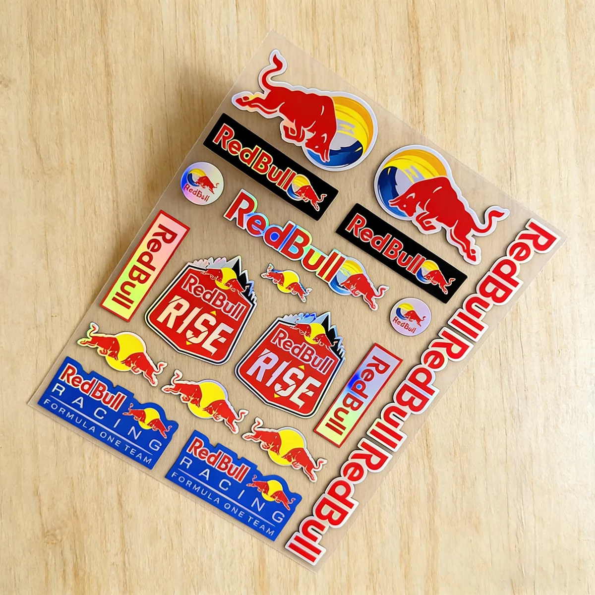 

Светоотражающая наклейка с логотипом Red Bull для мотоциклетного шлема, водонепроницаемый универсальный комплект наклеек