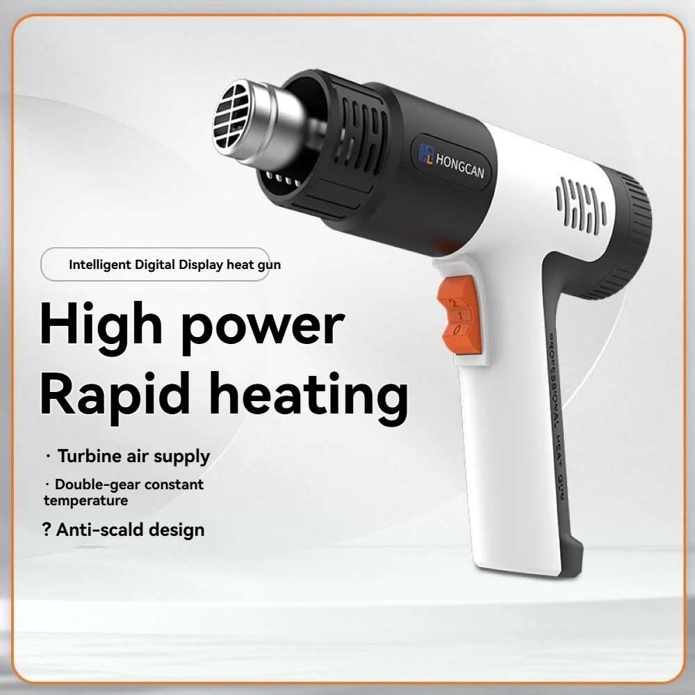 

2000W Digital Display Hot Air Gun Stepless Temperature For Car Film Coating Drying Gun 220V Shrink Packaging Welding Hair Dryer