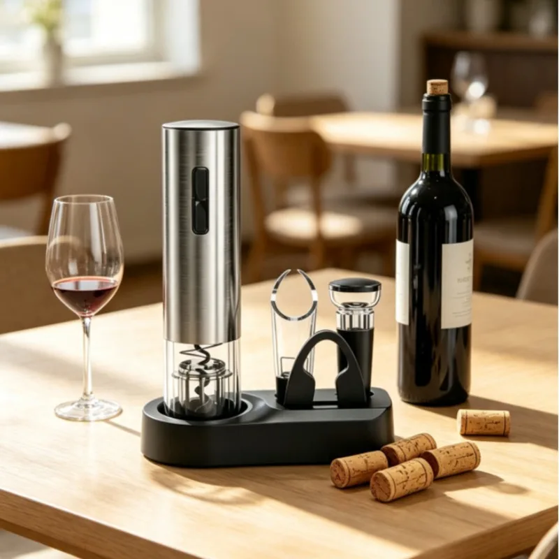 USB Electric Wine Opener,Rechargeable Wine Bottle Corkscrew Opener One-Touch Automatic Operation with Foil Cutter