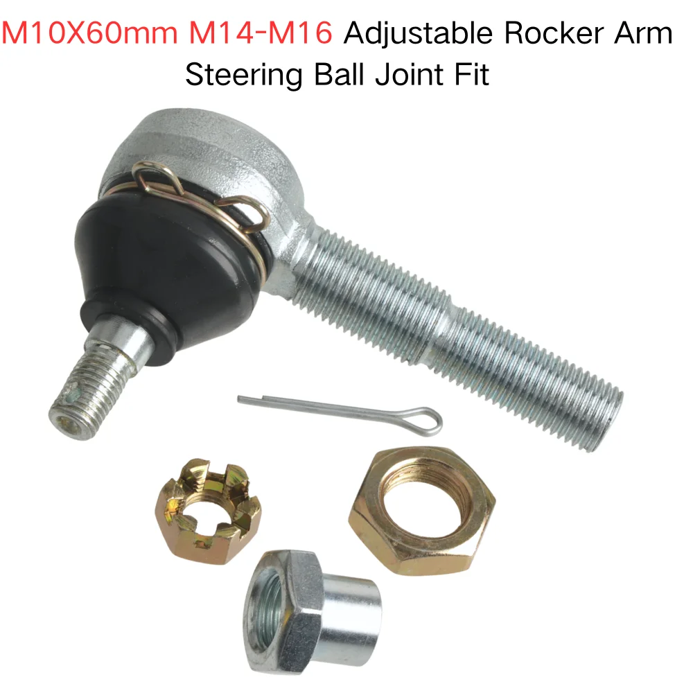 M10X60mm Rocker Arm Steering Ball Stud M14-M16 Adjustable Suit For China Electric ATV Go Kart UTV Buggy Quad Bike Accessories
