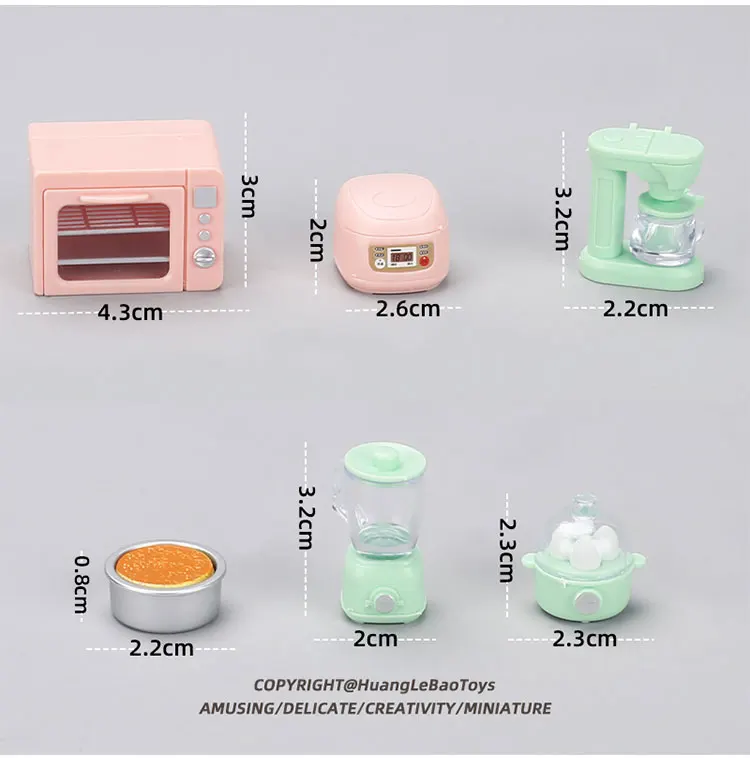 Simulated Mini Kitchen Appliances Rice Cooker Oven Model Decoration for 1/10 RC Crawler Car TRX4 Defender AXIAL SCX10 RC4WD Part