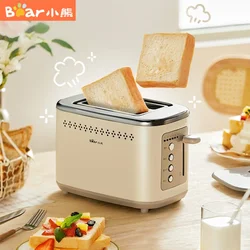 Bear Toaster Breakfast Machine Household Multi-function Sandwich Machine Stainless Steel 2 Pieces of Bread 6-gear Choice Toaster