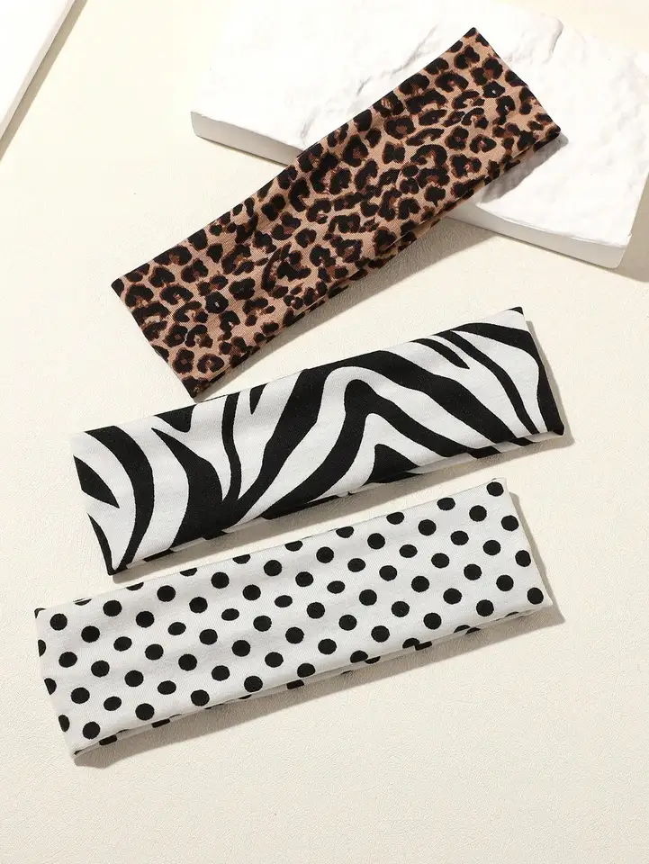 Set of 3 Stylish Elastic Hair Bands for Women