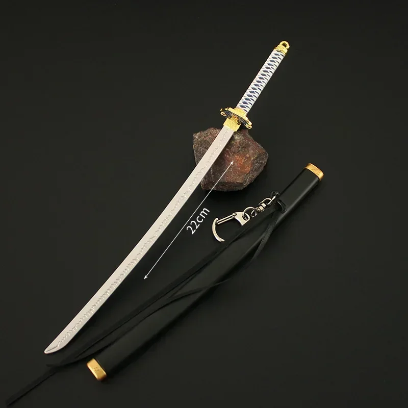 Espada Yamato Dark Slayer de 22cm, corte de juez Iaido, juego periférico de Anime, aleación de Metal Katana, espada samurái, arma, regalos, juguetes para niños