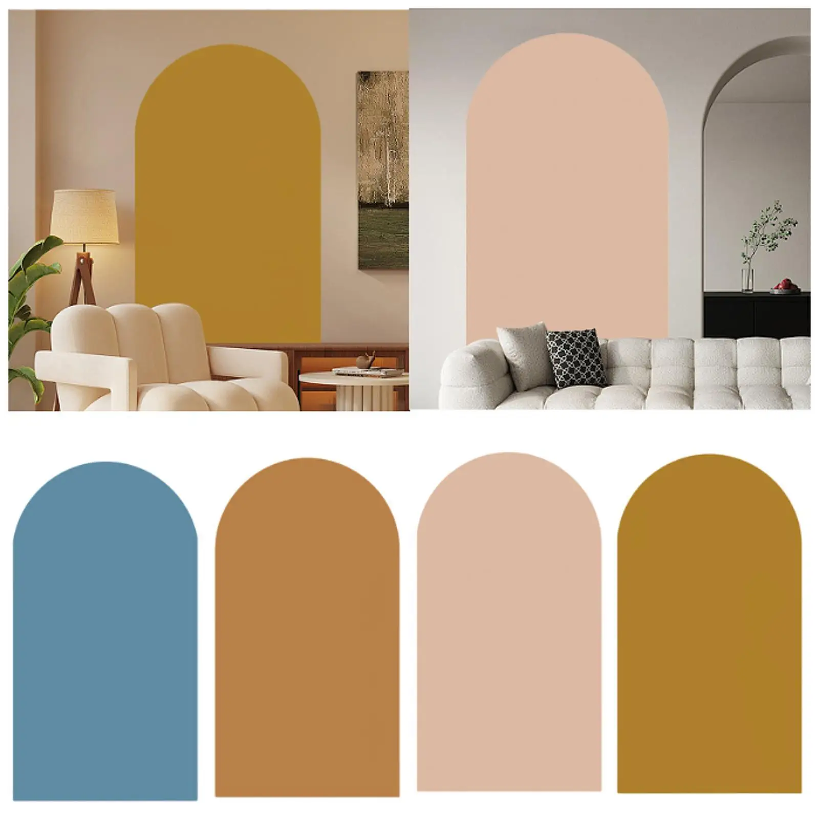 Boho Arch Wall Decal Wall Art Decor 200x100cm Removable Sticker Boho Decor for Kids Room Living Room Party Dining Room School