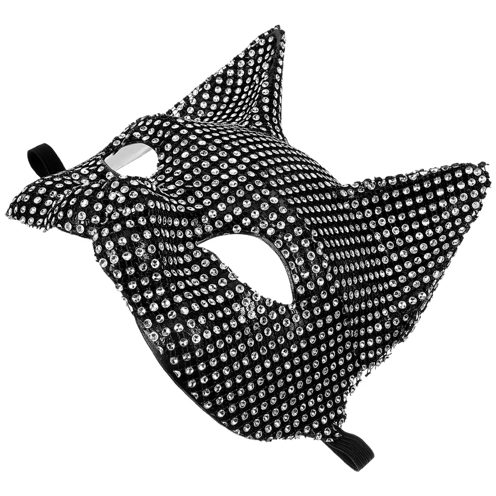 Mask Decoration Party Blindfold Cosplay Props Rhinestones Supply Women's Festival