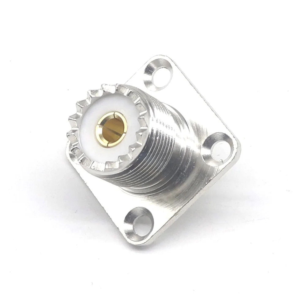 SL16-KFD (M Female UHF-KF Female) UHF Female Flange Square Plate Type Panel Mount Connector