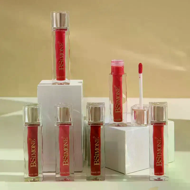 BSIMONE Fluwelen Matte Lipgloss Vloeibare Lipstick Sexy Lip Make-up Vrouwen Schoonheid Rode Non Stick Cup Waterdichte Lipgloss Langdurig