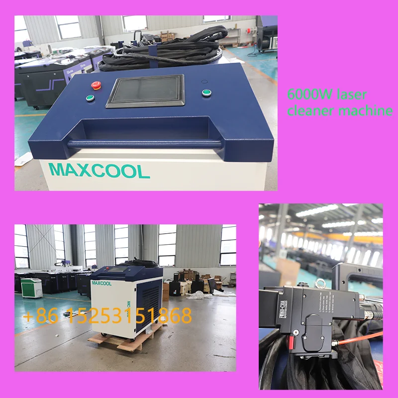 6000W Fiber Laser Cleaning Machine Industrial Cleaner for Rust Remove Oil Paint Clean Width 600MM Relfar Double Pendulum Head