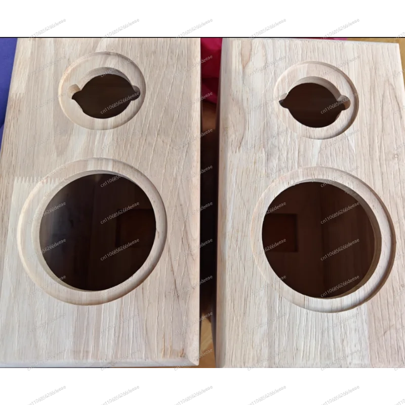 ybj4/5/6.5 Inch Solid Wood Speaker Empty Box, 2-Way Subwoofer Car Audio Mod Shell