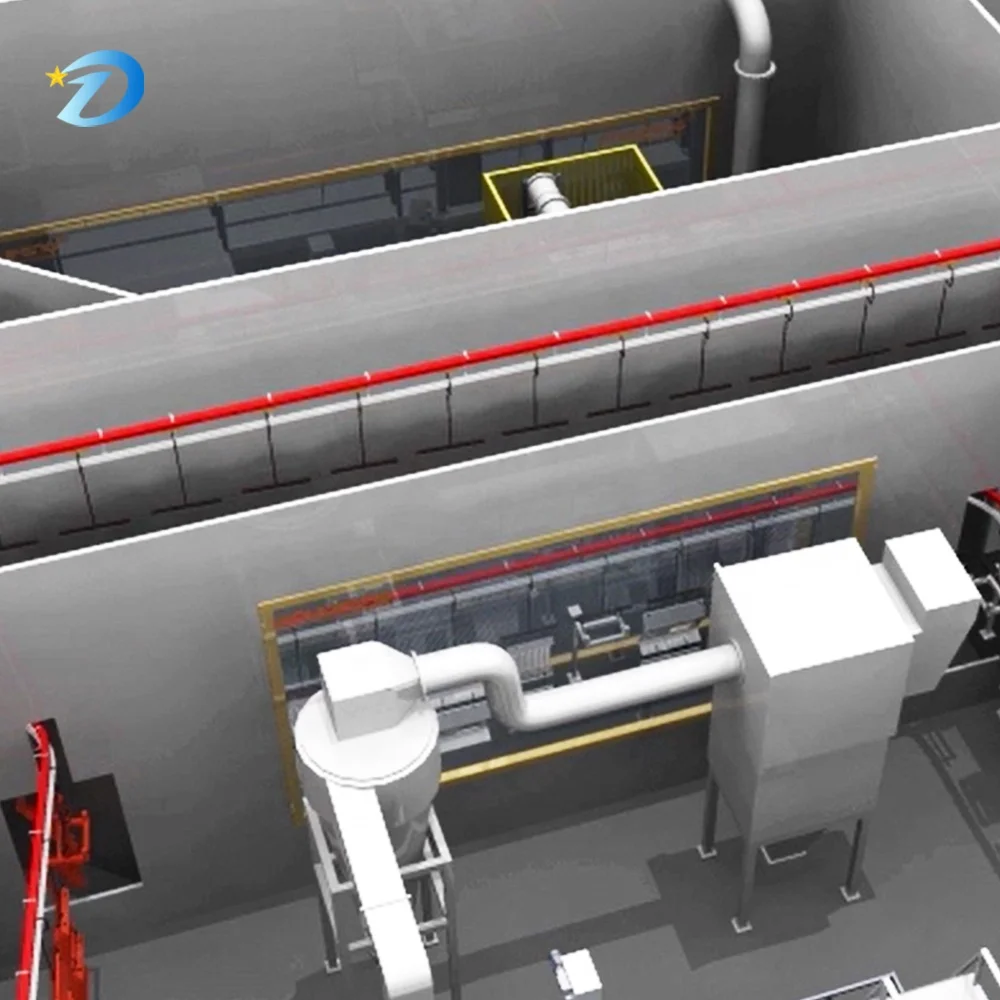 Small Industrial Metal Coating Machinery Hanging Automatic Spraying Production Line with Green Environmental Protection