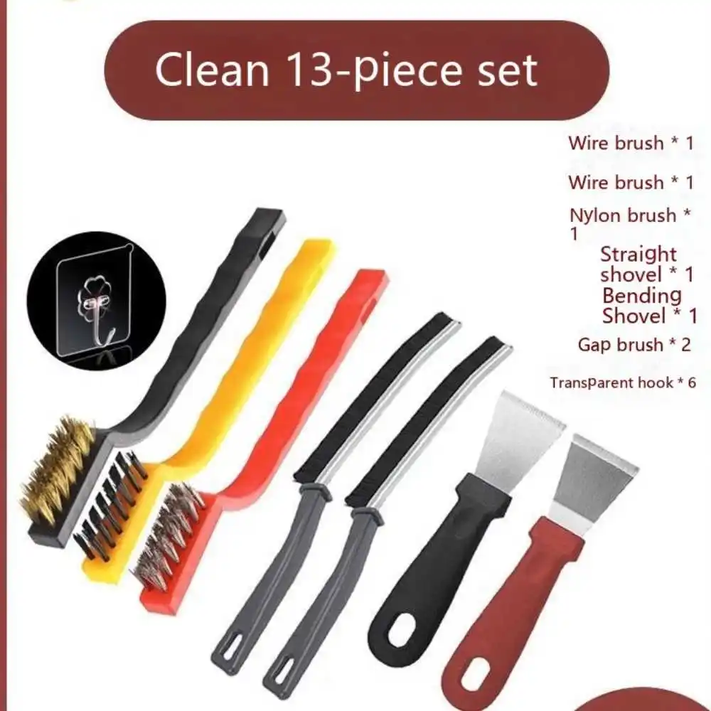 5/8/13 Kitchen Cleaning Brush Set,Deep Clean Gas Stove Brass Brush Gap Cleaning Brushes for Small Spaces,Window, Bathroom