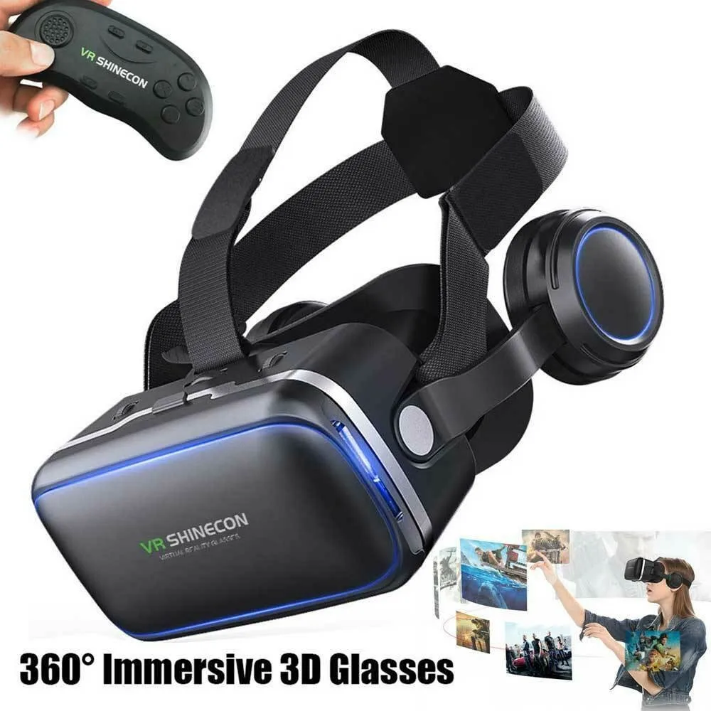 Lunettes VR 3D modernes pour écrans de 4,7 à 6 pouces, réalité virtuelle, stéréo Hi-Fi, bonne isolation sonore, design ergonomique, idéal pour un anniversaire, un cadeau de la Saint-Valentin, un cadeau d'anniversaire de mariage, aucune batterie requise, facile à assembler avec un joli coffret cadeau