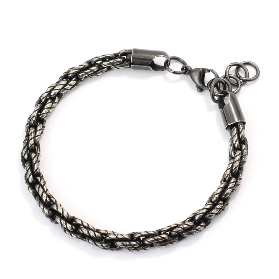 

New Fashion Men Stainless Steel Bracelet Chain Link Braslet Bangle Boyfriend Gift Punk Accessories Armband Herren Pulseria Homme