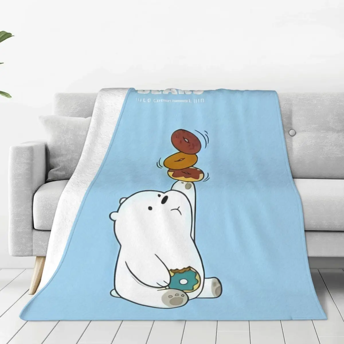 We Bare Bears Blanket Quality Warm Soft Throw Blanket Winter Picnic Couch Bed Novelty Bedspread