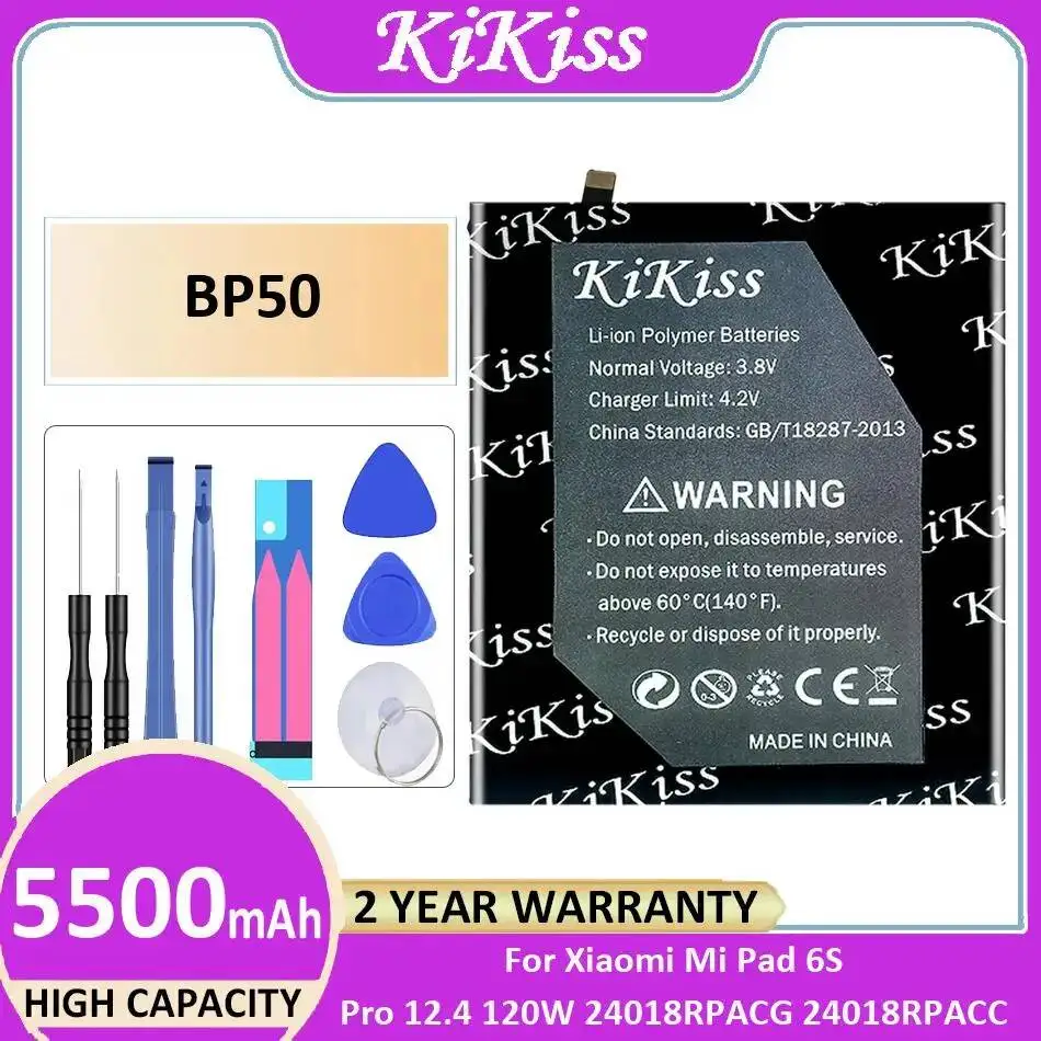

5500mAh BP50 For Xiaomi MI Pad 6S Pro 12.4 120W 24018RPACG 24018RPACC Environmentally Friendly Tablet Battery Long-Lasting