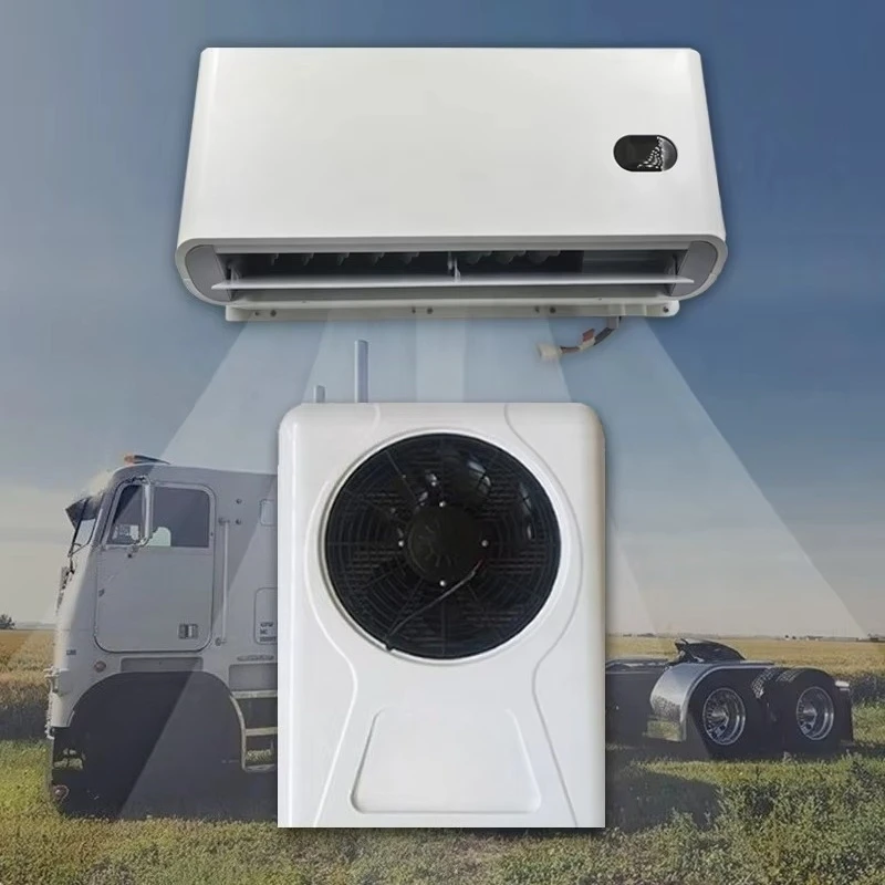 12/24 Volt Car Parking  Cooler Electric  Ac Split  air Conditioners Camping Semi Truck Rvs12v air Conditioning
