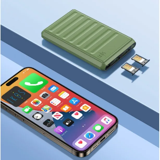 IKOS K7 Dual SIM Dual Standby Adapter Call/SMS/Data Share لهاتف iPhone 5-15 pro Max iPod Touch iPad - ملحق الهاتف المحمول