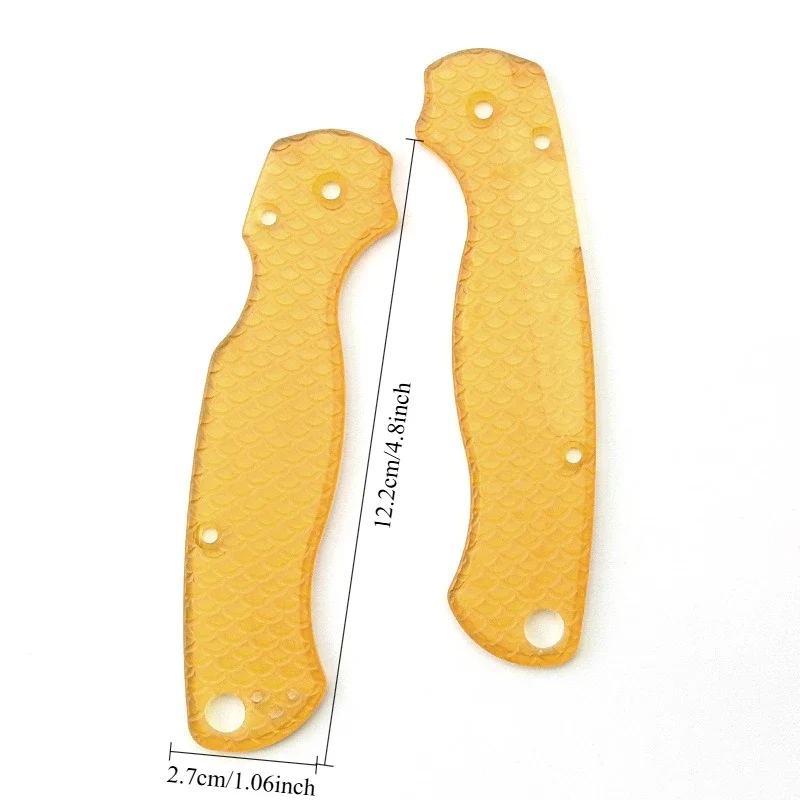 SPY C81 couteau pliant poignée PATCH PEI couteau Transparente poignée paramilitaire 2 couteau pliant diy poignée Patch