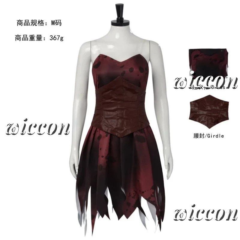 

CosplayWomen Damisela Elodie Cosplay Dark Rose Dress with Girdle Princess Costumes Dress Off Shoulder Halloween Outfits Fancy fo