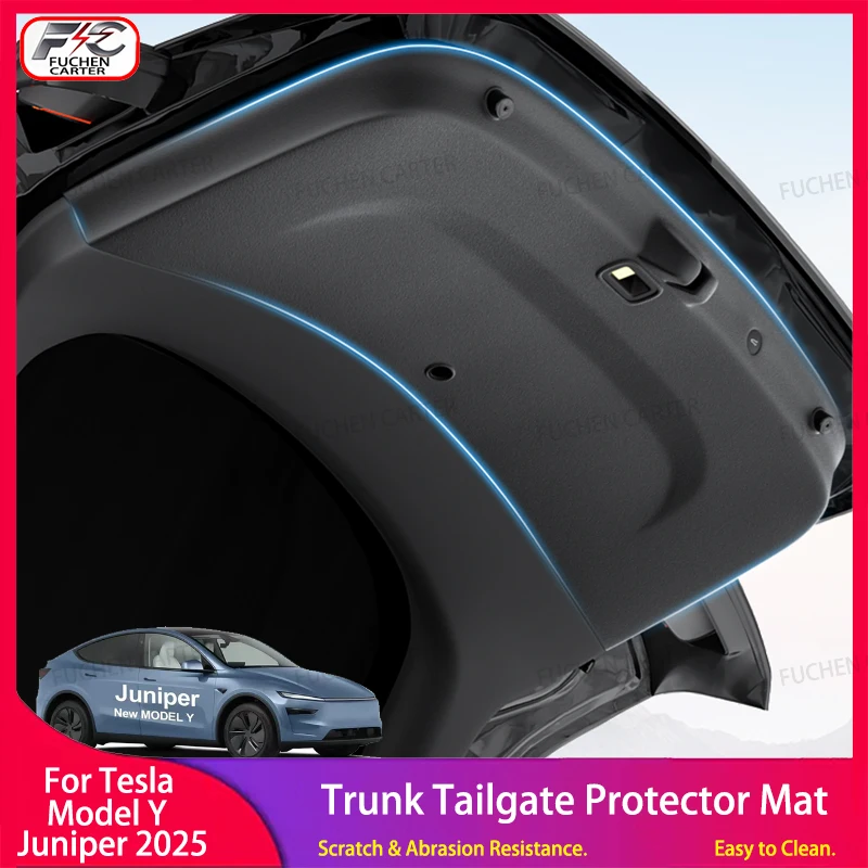 

For Tesla ModelY Juniper 2025 Car Trunk Tailgate Protection Pad Trunk TPE Anti-dirty Scratch Protective Pad Interior Accessories