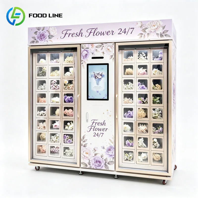 Bouquet Vending Machine Fresh Flower Dispenser Refrigerated Floral Locker Automatic Retail Customized