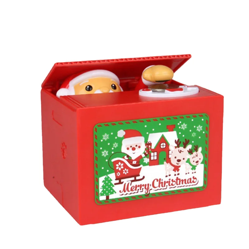 Christmas Coin Bank Kids Money Bank Automated Santa Claus Thief Money Boxes for Children Coin Piggy Money Saving Box Xmas gift