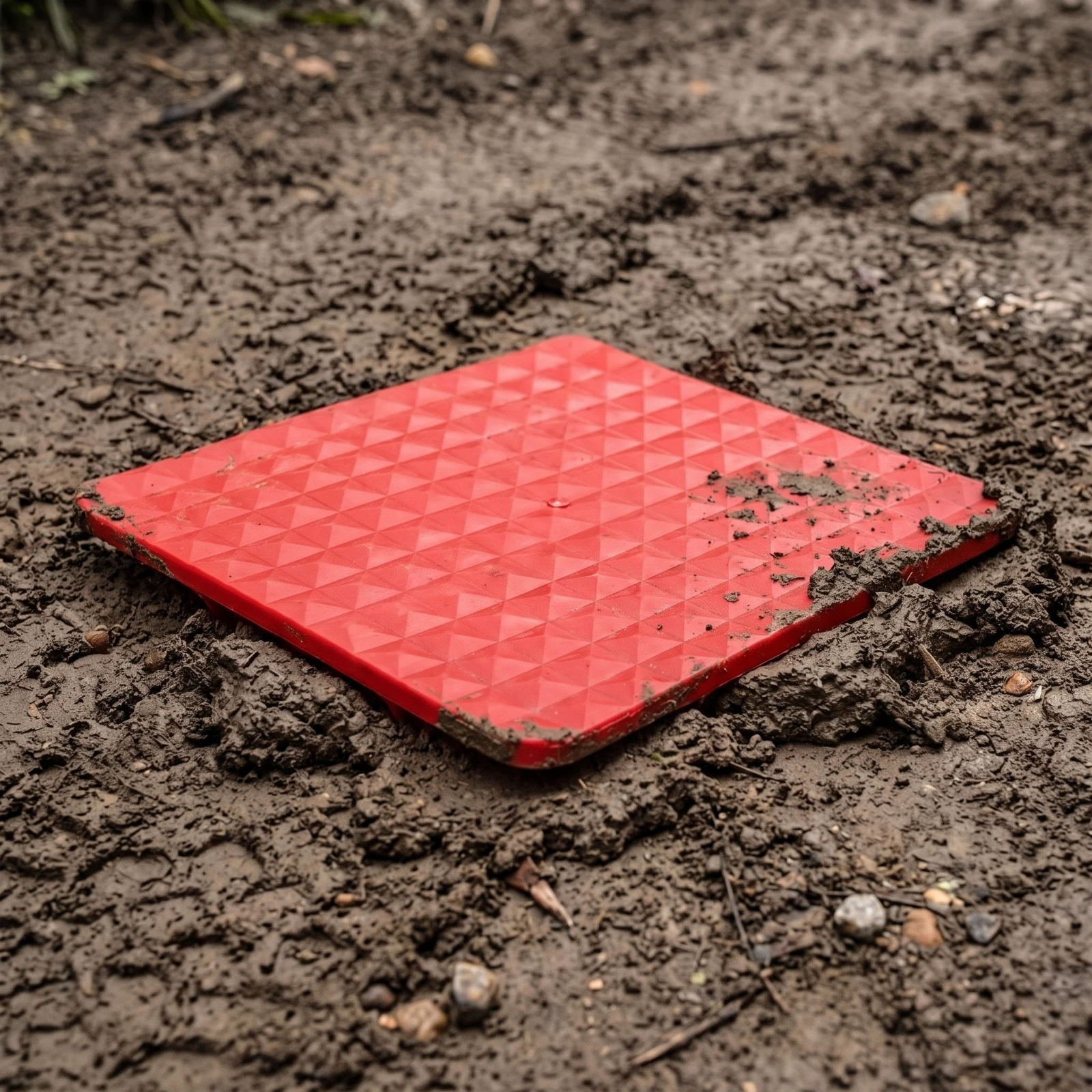 Support Base with Square Platform Slim Climbing Pole Base Textured for Outdoor Recovery