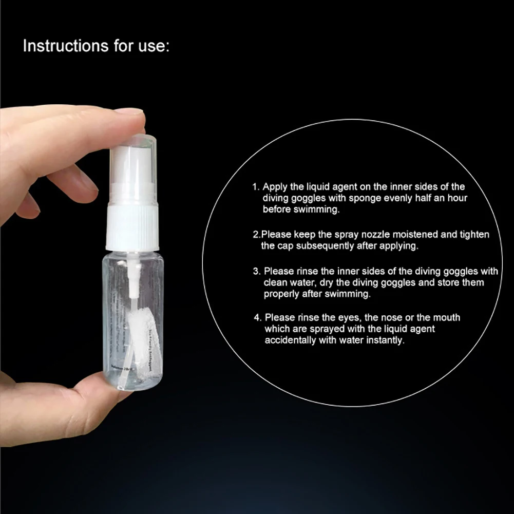 Anti-fogging Agent Solid Add Water Liquid Antifogging Agent Spray For Swimming Goggles Diving Masks White Bottle