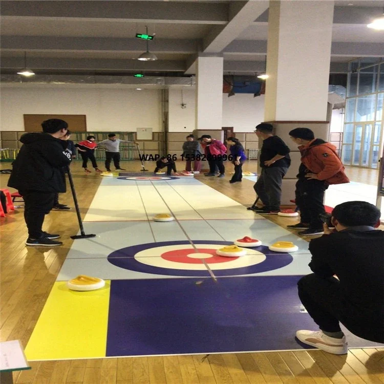 High Quality Portable PVC Curling Training Floor Cheap Plastic Ice Slide
