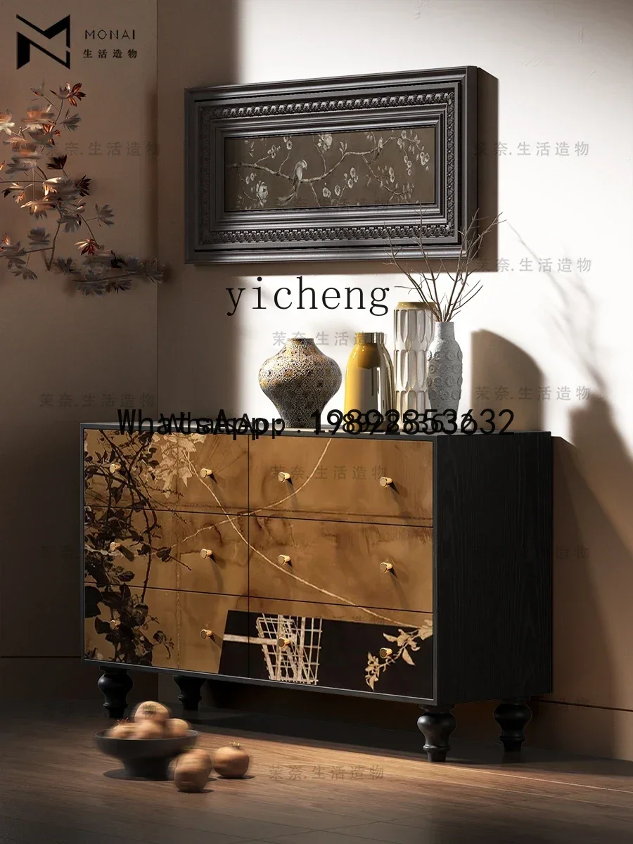 GZ   living room six chest cabinet household living room decorative cabinet bedroom solid wood dresser aisle locker order