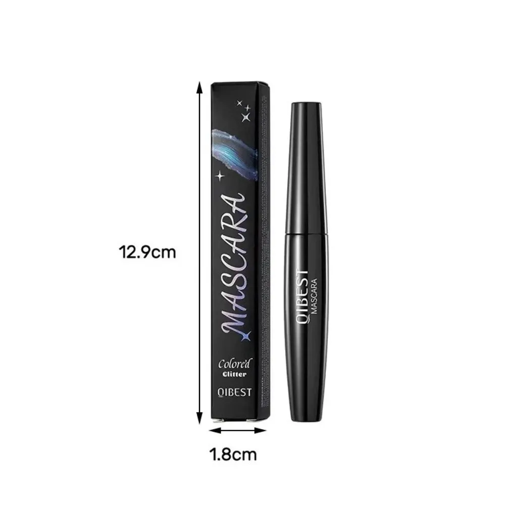 Mascara diamante 5 colori Galaxy Paillettes Brillanti glitter Pennello per ciglia Mascara spesso arricciante ad asciugatura rapida impermeabile