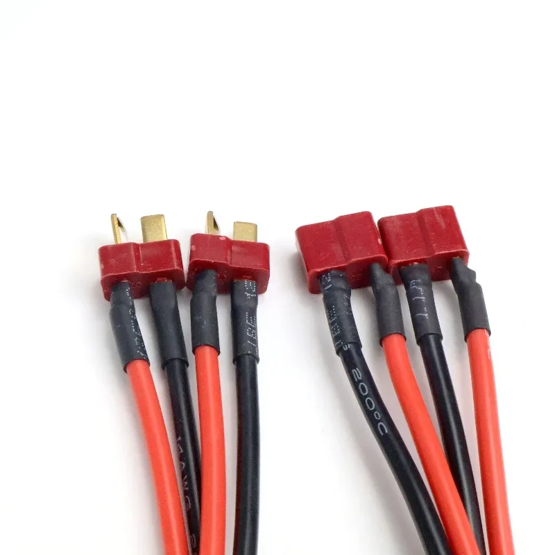 Spina a T Connettore batteria parallelo Cavo maschio/femmina Doppia prolunga Y Splitter per motore batteria RC Cavo in silicone 14AWG
