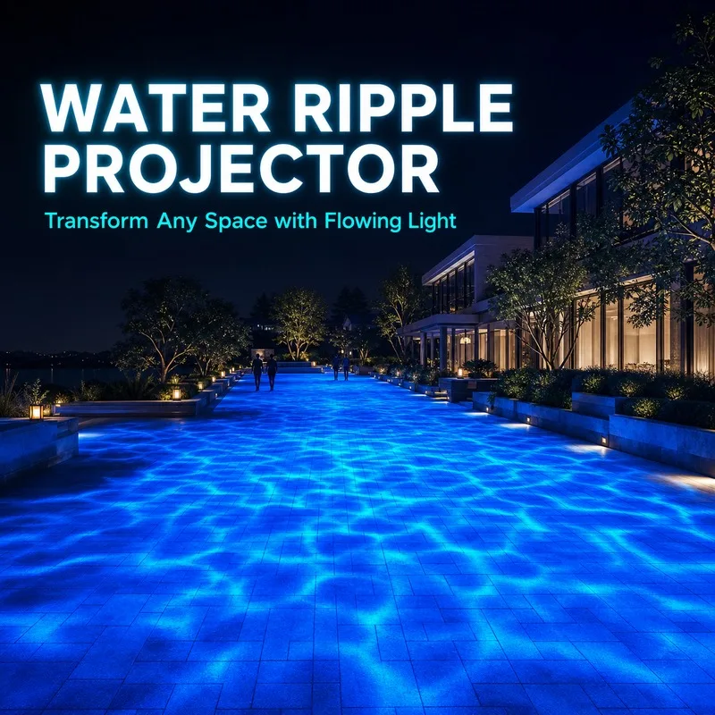 Outdoor Waterproof LED Water Ripple Projector Dynamic Ocean Wave for Halloween Christmas Party Garden Bedroom Holiday Decor